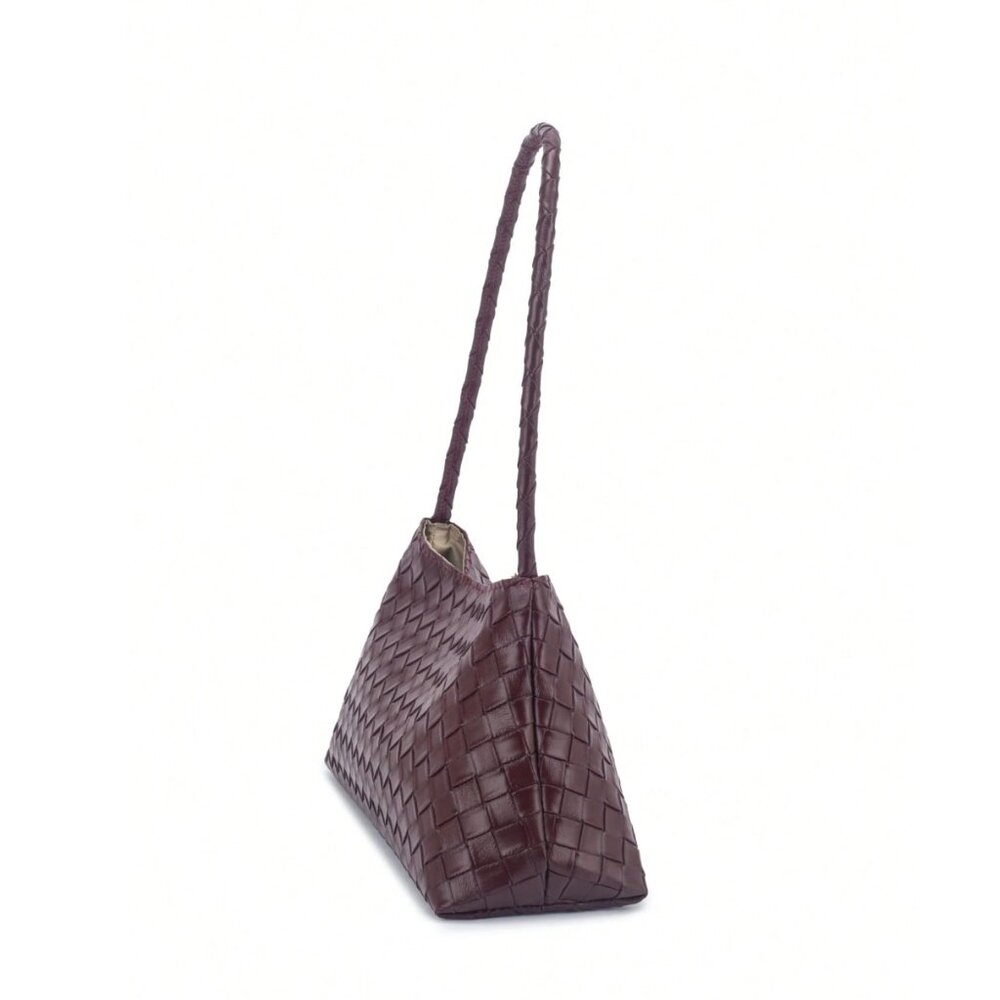 Dark Brown Woven Shoulder Bag - Picture 3 of 8